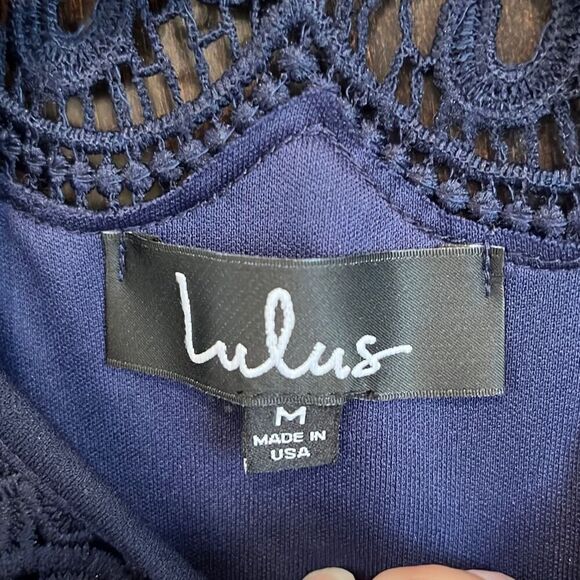 Lulus According To Love Navy Blue Skater Dress Medium - Picture 5 of 6